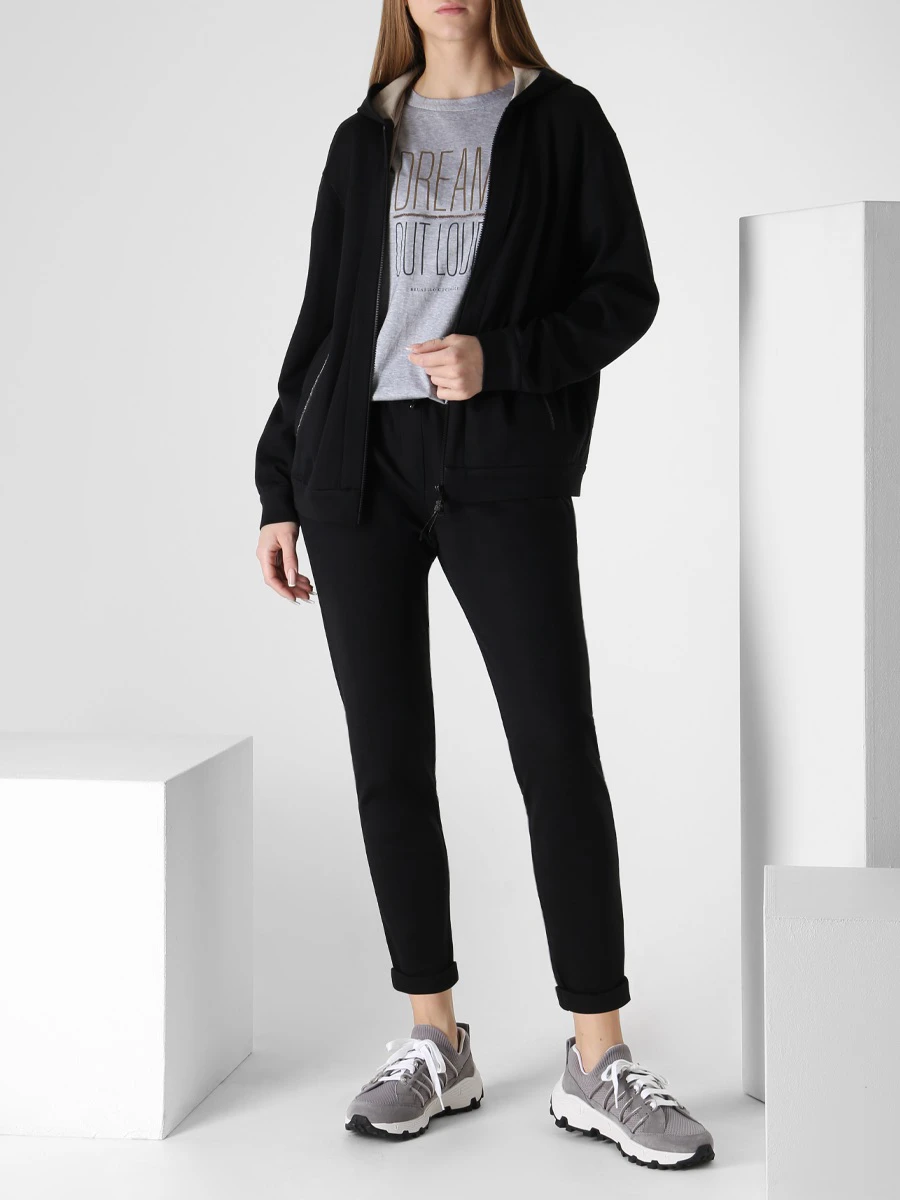 Костюм хлопковый BRUNELLO CUCINELLI MD828B1065/MD828B1066 C9185 Черный  Фото 2