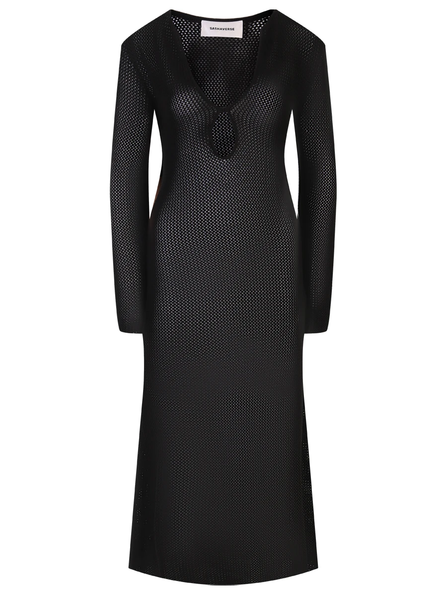 

Платье из лиоцелла, Черный, KND042/Intrigobio/Black