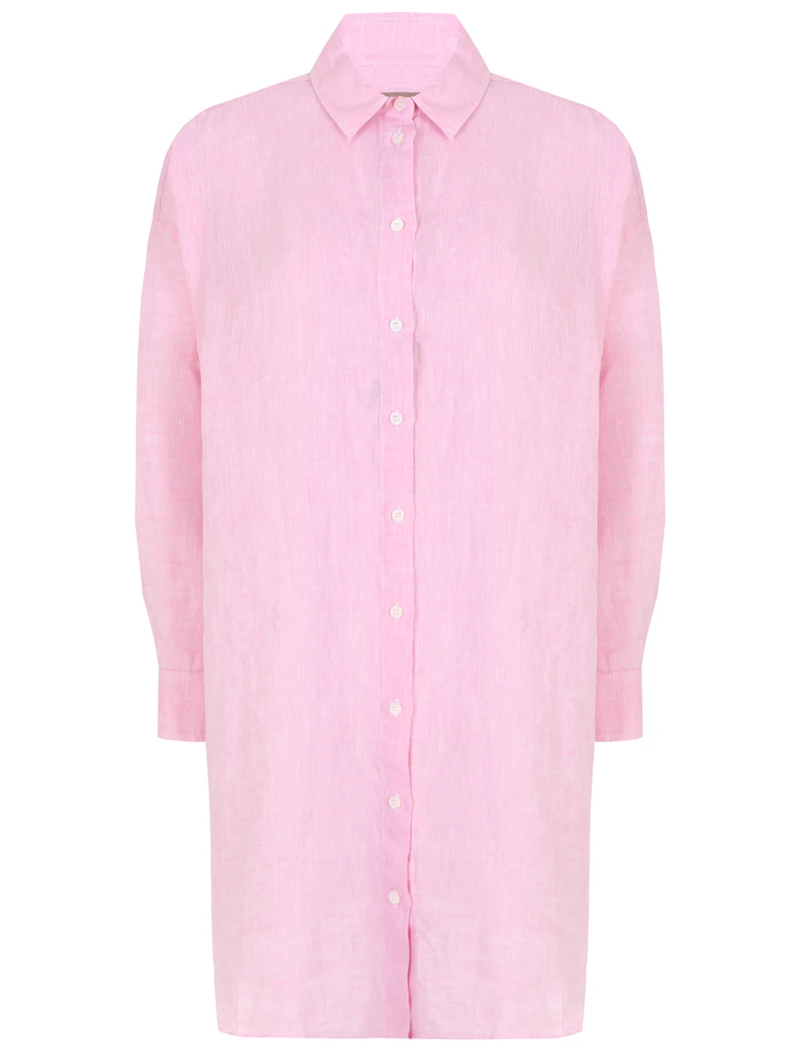 Рубашка льняная, CATERINA 1080 405, ALESSANDRO GHERARDI, Розовый, 1344496  - купить