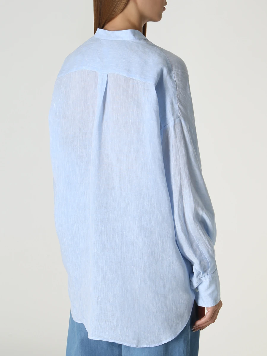 Рубашка льняная ALESSANDRO GHERARDI KATIA 1080 615, размер 38, цвет голубой - фото 3