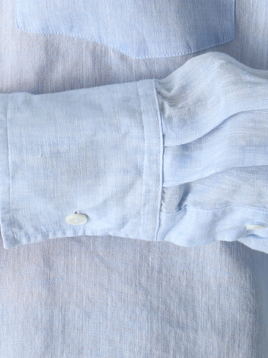 Рубашка льняная ALESSANDRO GHERARDI KATIA 1080 615, размер 38, цвет голубой - фото 5