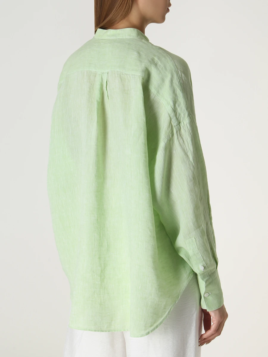 Рубашка льняная ALESSANDRO GHERARDI KATIA 1080 721, размер 38, цвет зеленый - фото 3
