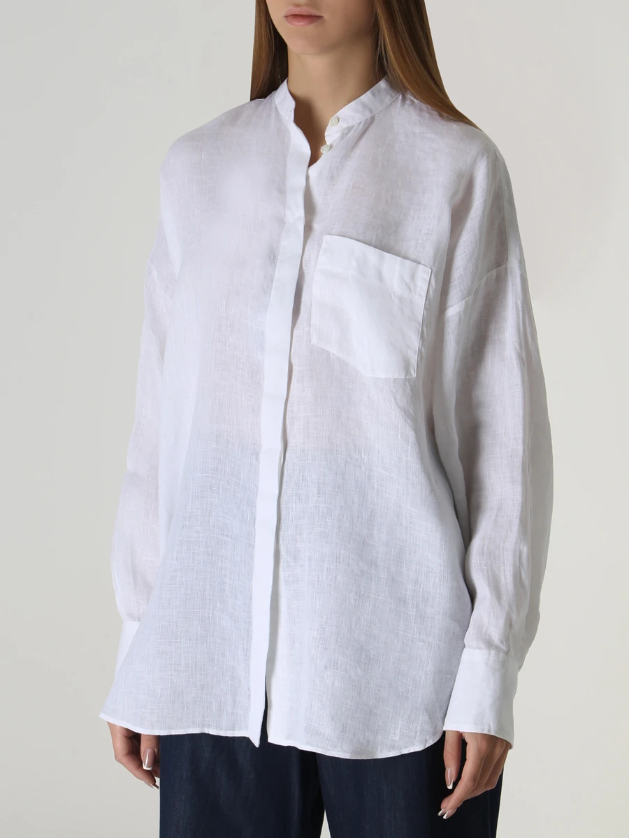 Рубашка льняная ALESSANDRO GHERARDI KATIA 1080 000, размер 42, цвет белый - фото 4