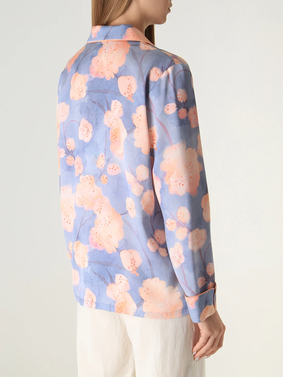 

Блуза шелковая, Принт, OLBL015/1010.SK901/S23