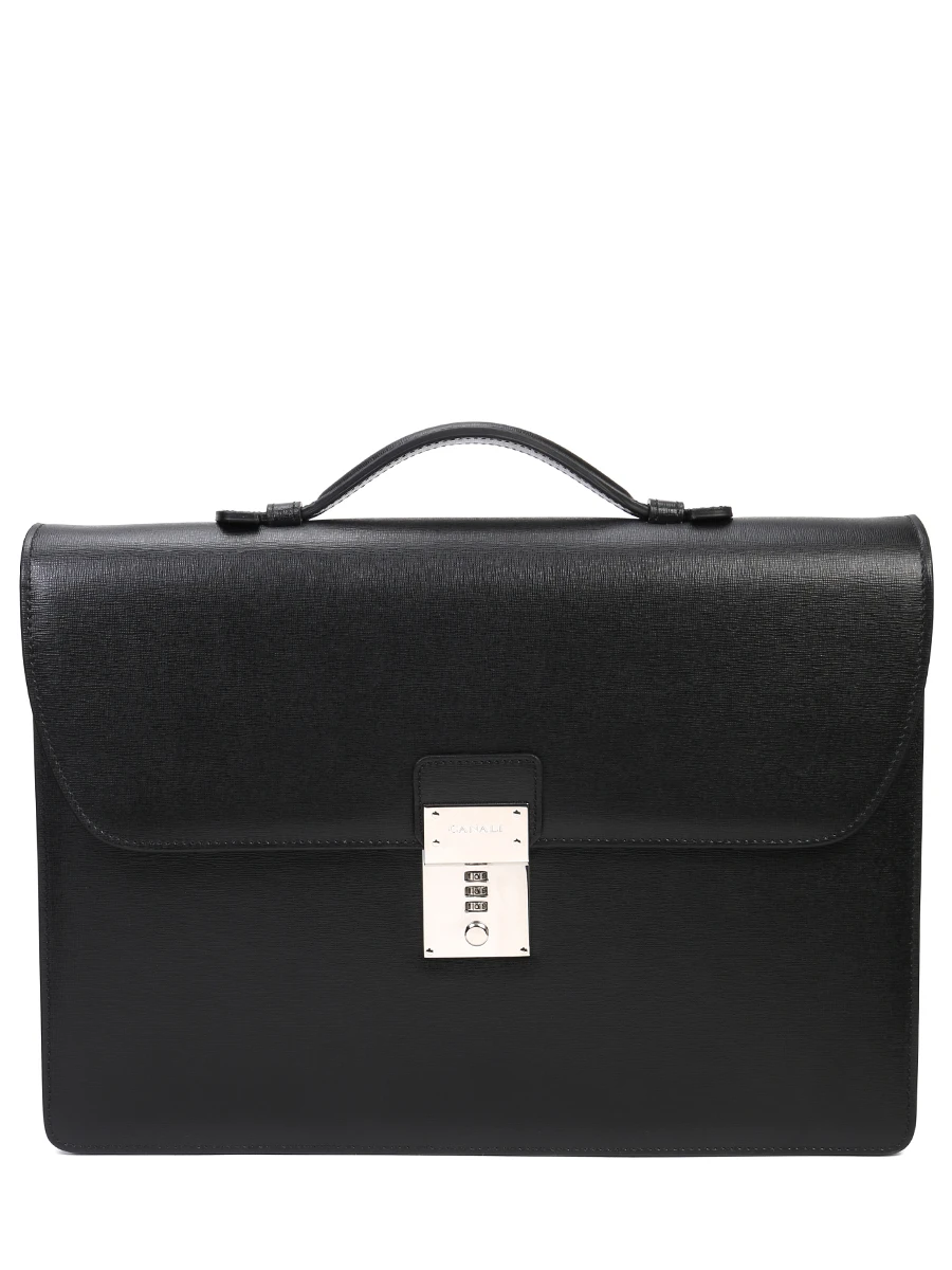 Портфель кожаный CANALI NA00053/110/P325340, размер Один размер, цвет черный