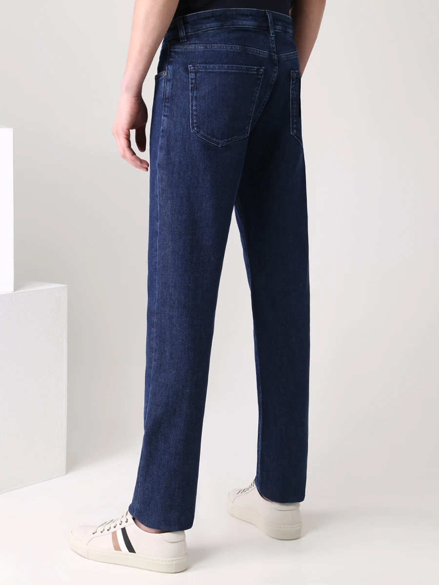 Джинсы Regular Fit хлопковые BOSS 50470537/433 Синий  Фото 3