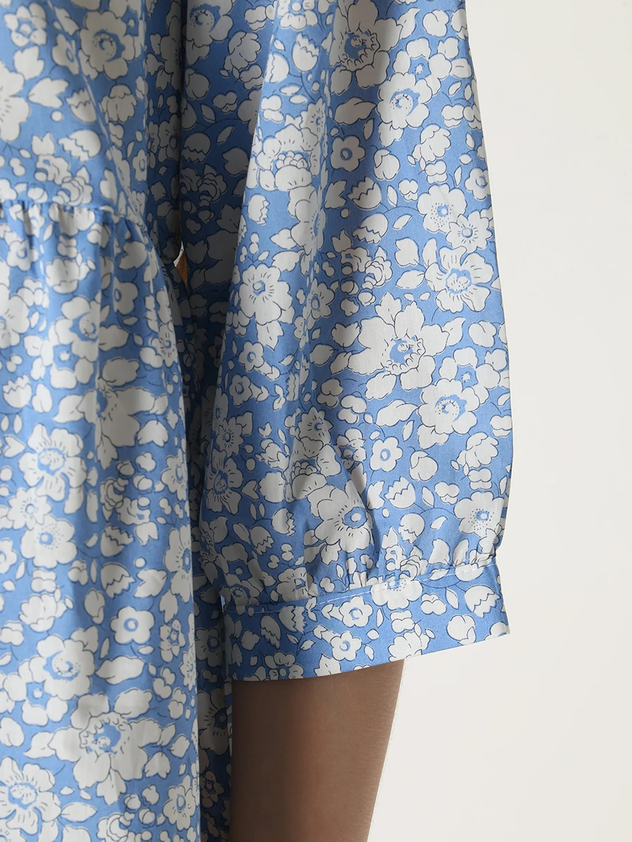 Платье хлопковое PESCIOLINO ROSSO CS‐18/102, размер 38, цвет голубой CS‐18/102 - фото 5