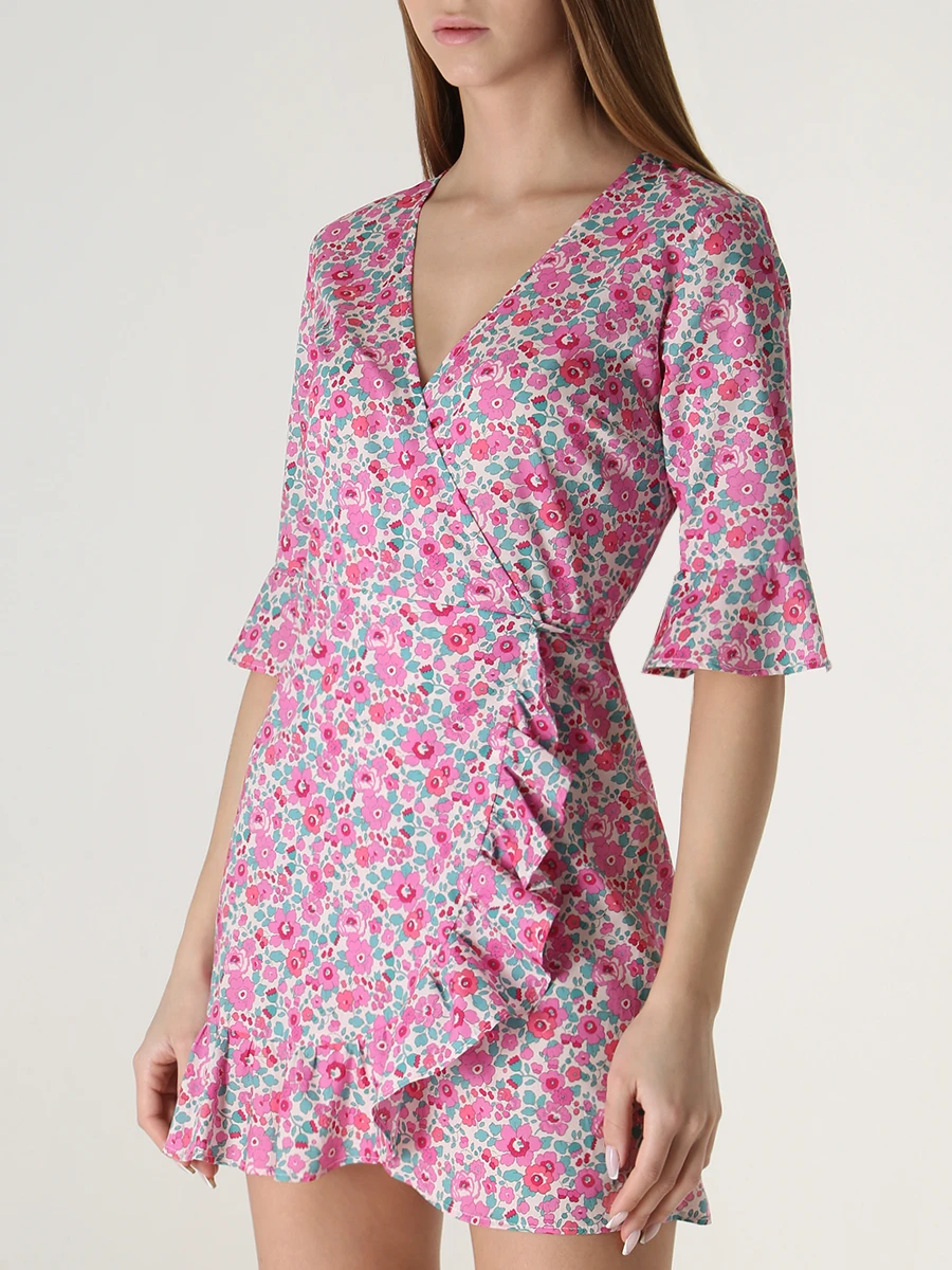 Платье хлопковое PESCIOLINO ROSSO ABIFMT/75E, размер 40, цвет розовый ABIFMT/75E - фото 4
