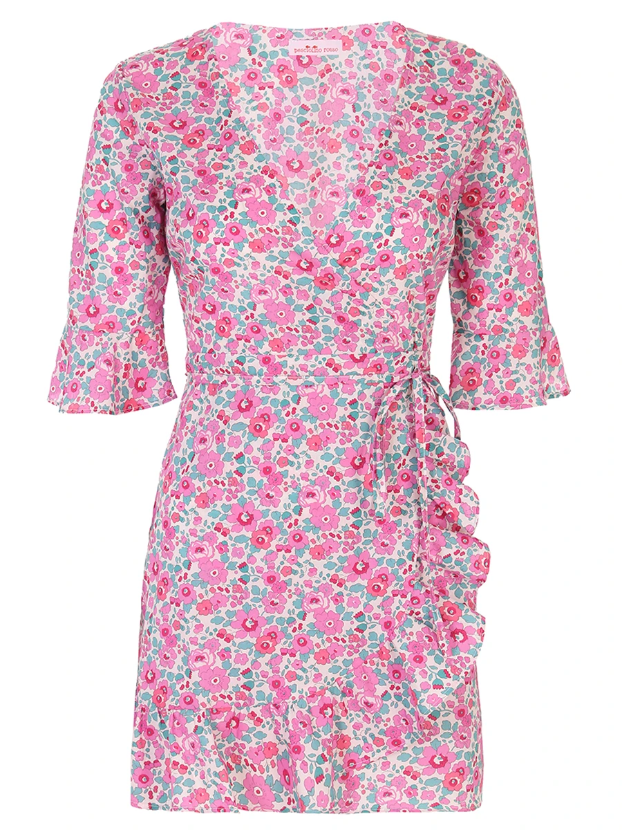 Платье хлопковое PESCIOLINO ROSSO ABIFMT/75E, размер 40, цвет розовый ABIFMT/75E - фото 1