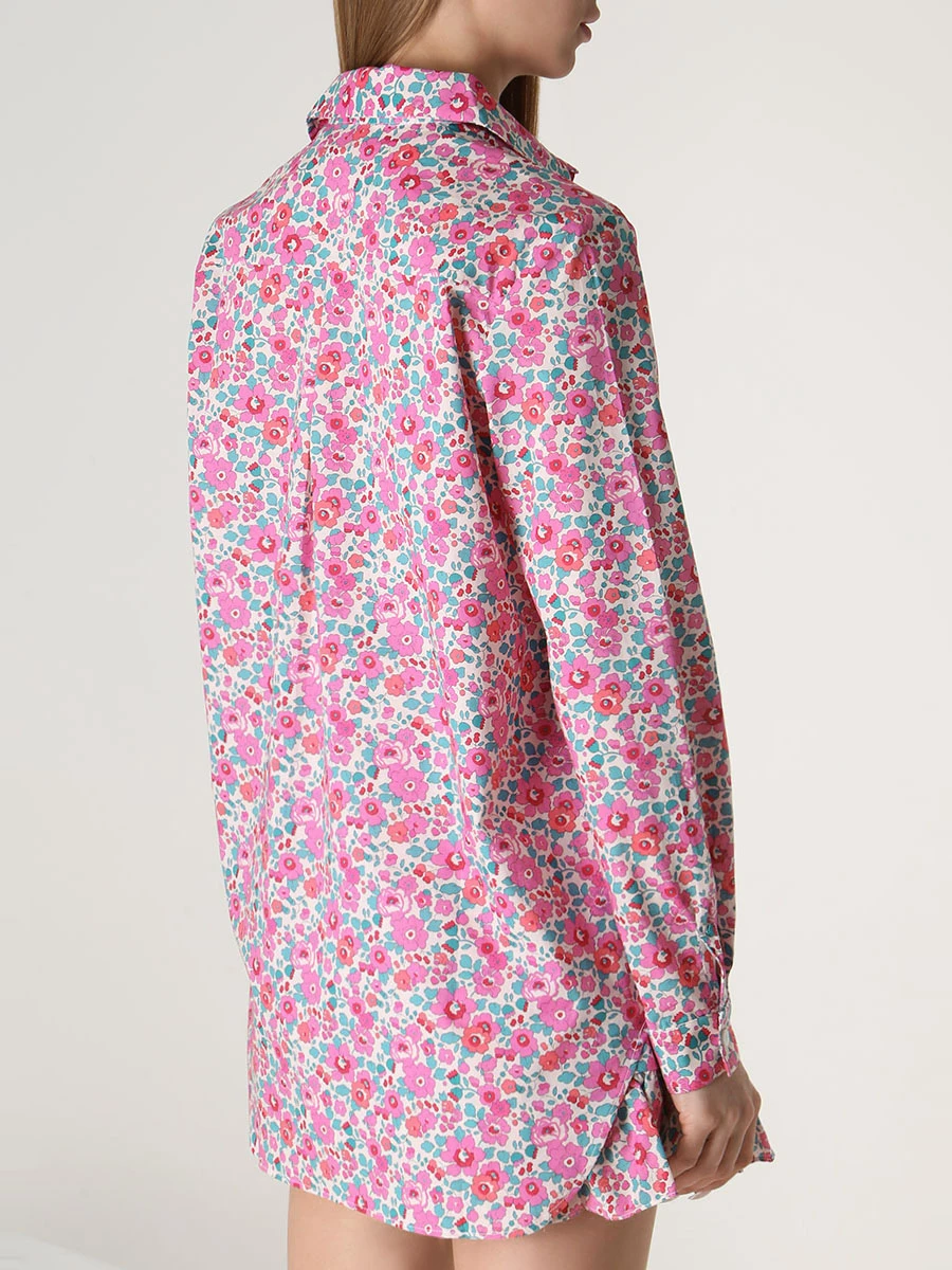 Рубашка хлопковая PESCIOLINO ROSSO CMDN6/75E, размер 40, цвет розовый CMDN6/75E - фото 3