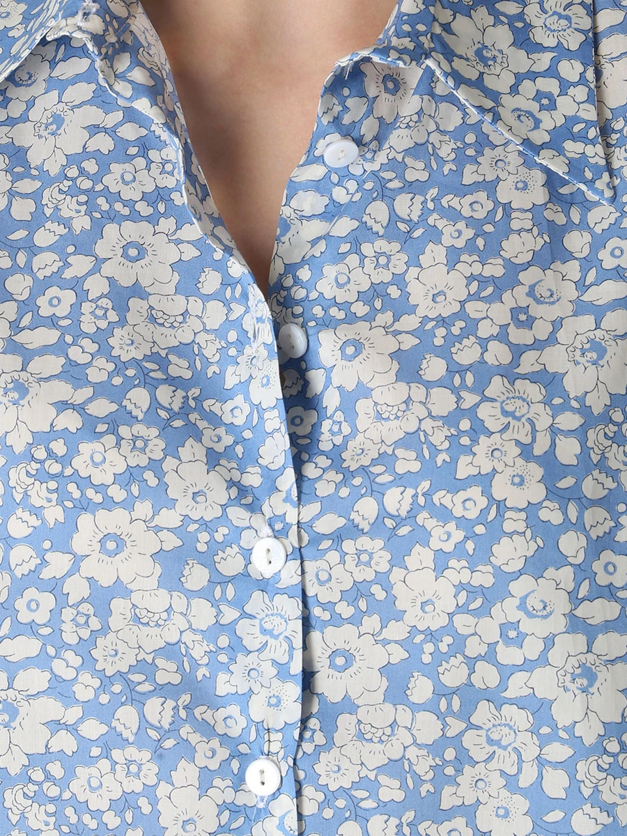 Рубашка хлопковая PESCIOLINO ROSSO CMDN6/102, размер 40, цвет голубой CMDN6/102 - фото 5