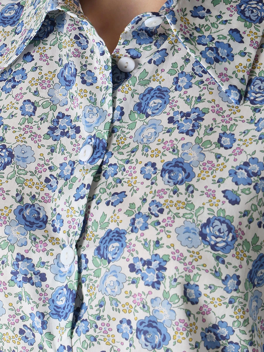 Рубашка хлопковая PESCIOLINO ROSSO CMDN6/104, размер 40, цвет синий CMDN6/104 - фото 5
