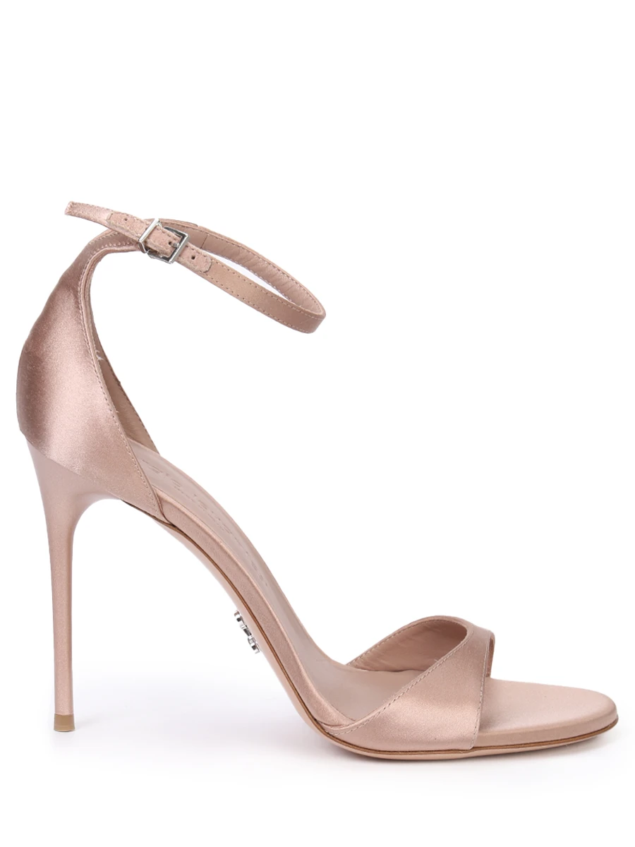 

Босоножки атласные, Кремовый, RAVERNUD/NUDE