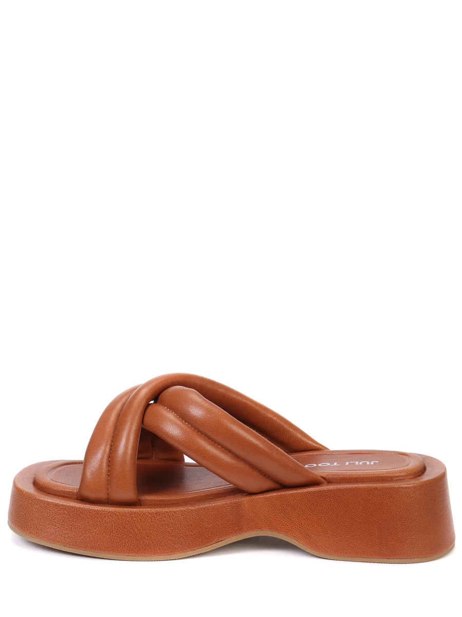 Сабо кожаные JULI TOO Crossover toe-strap Коричневый  Фото 3
