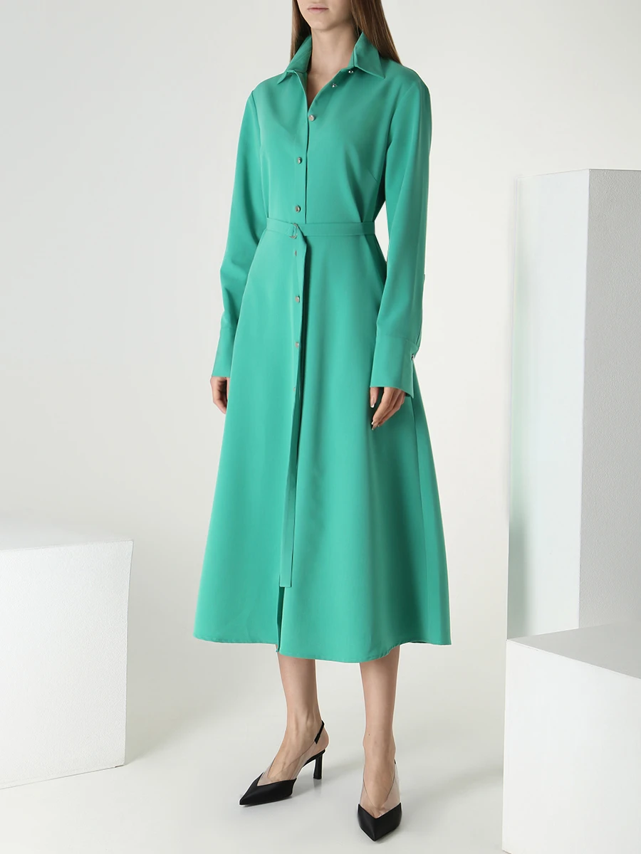 Платье однотонное INDUSTRY IN-HR23-001.3.51i, размер 50, цвет зеленый - фото 4