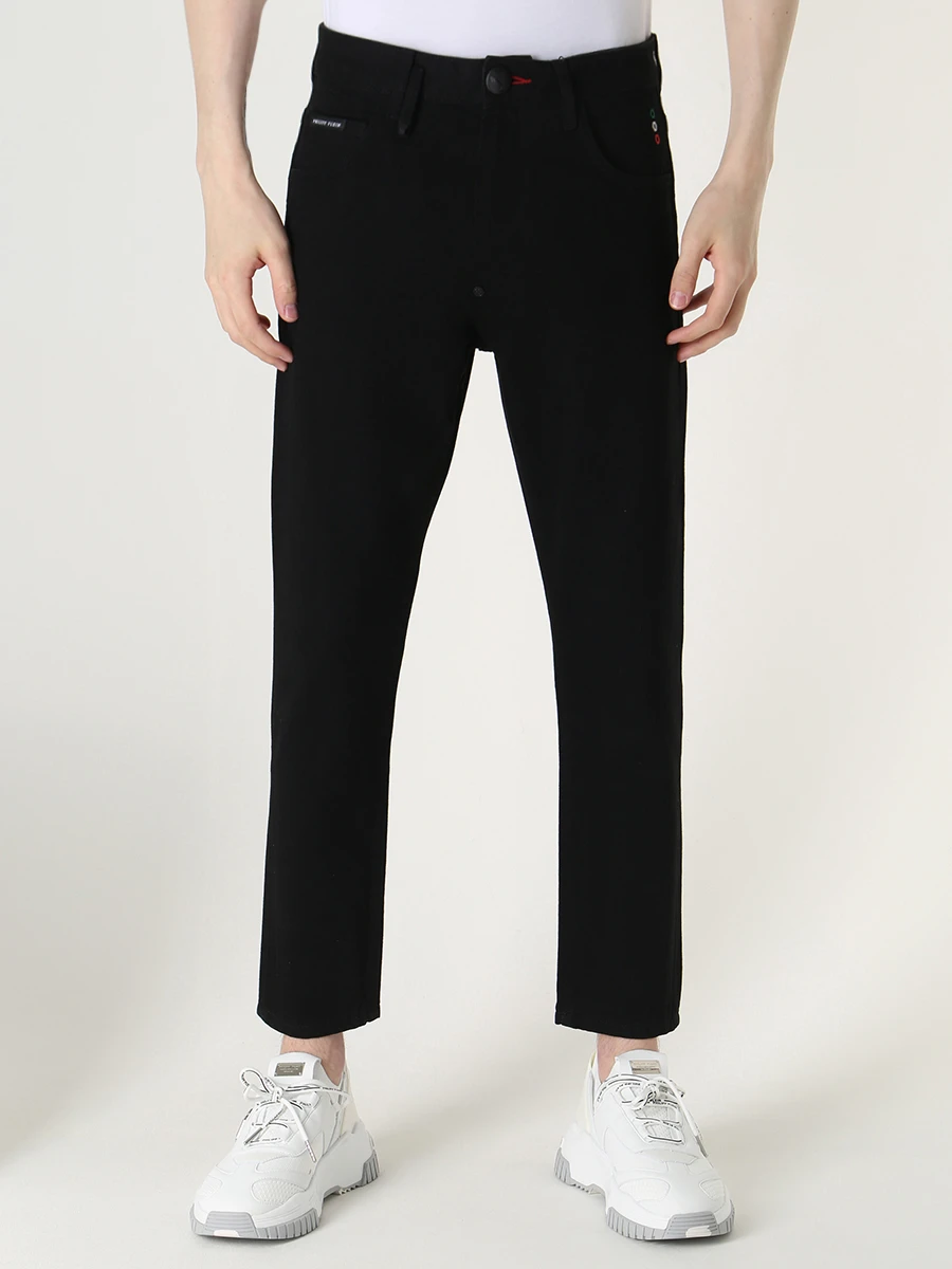 Джинсы Slim Fit хлопковые PHILIPP PLEIN MDT3471/02NH Черный  Фото 4