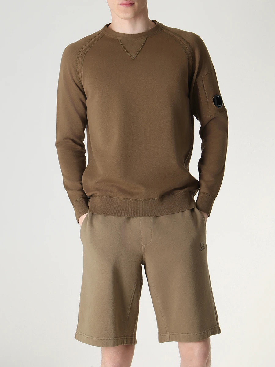 Шорты хлопковые CP COMPANY 14CMSB139B005398R/339 Коричневый  Фото 2