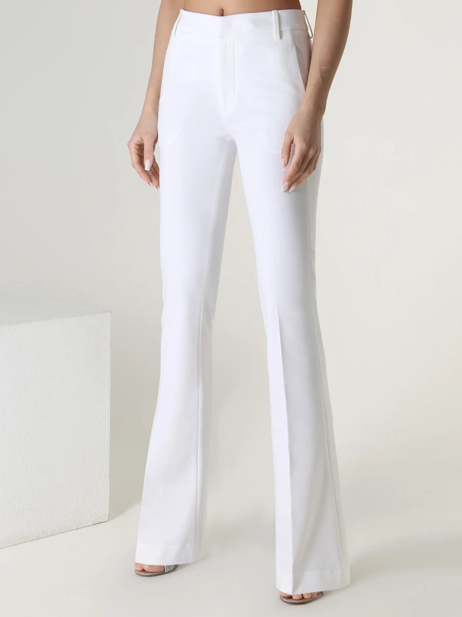 

Брюки-клеш из вискозы, Белый, DP531 JS0238D XXX DD 000