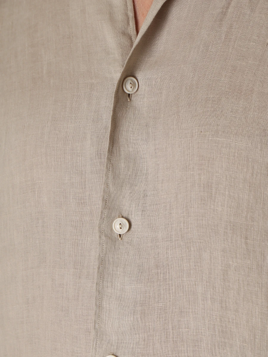 Рубашка Slim Fit льняная MC2 SAINT BARTH PAMPLONA 11, размер 48, цвет бежевый - фото 5