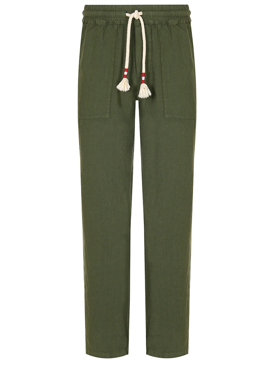 

Брюки льняные, Зеленый, CALAIS 52 MILITARY