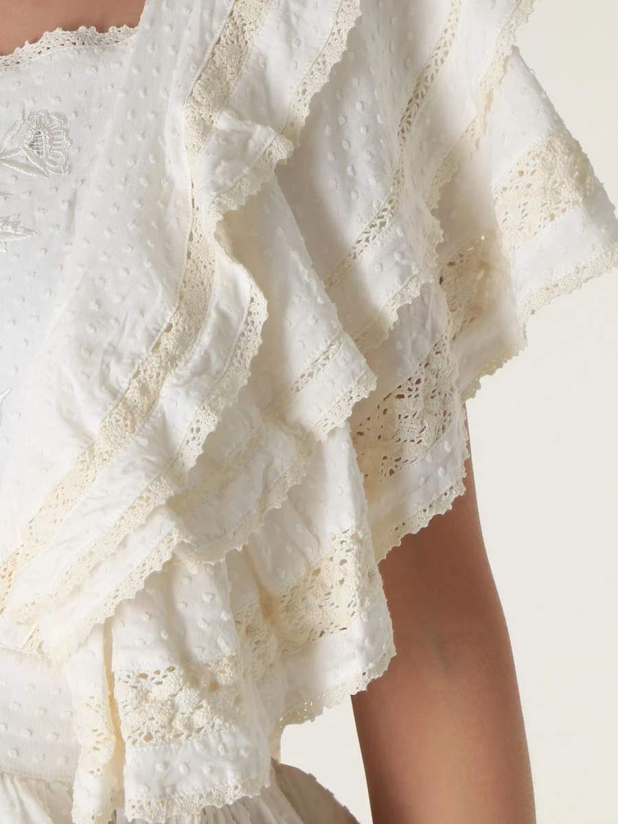 

Платье хлопковое, Кремовый, ALW-PM-IV