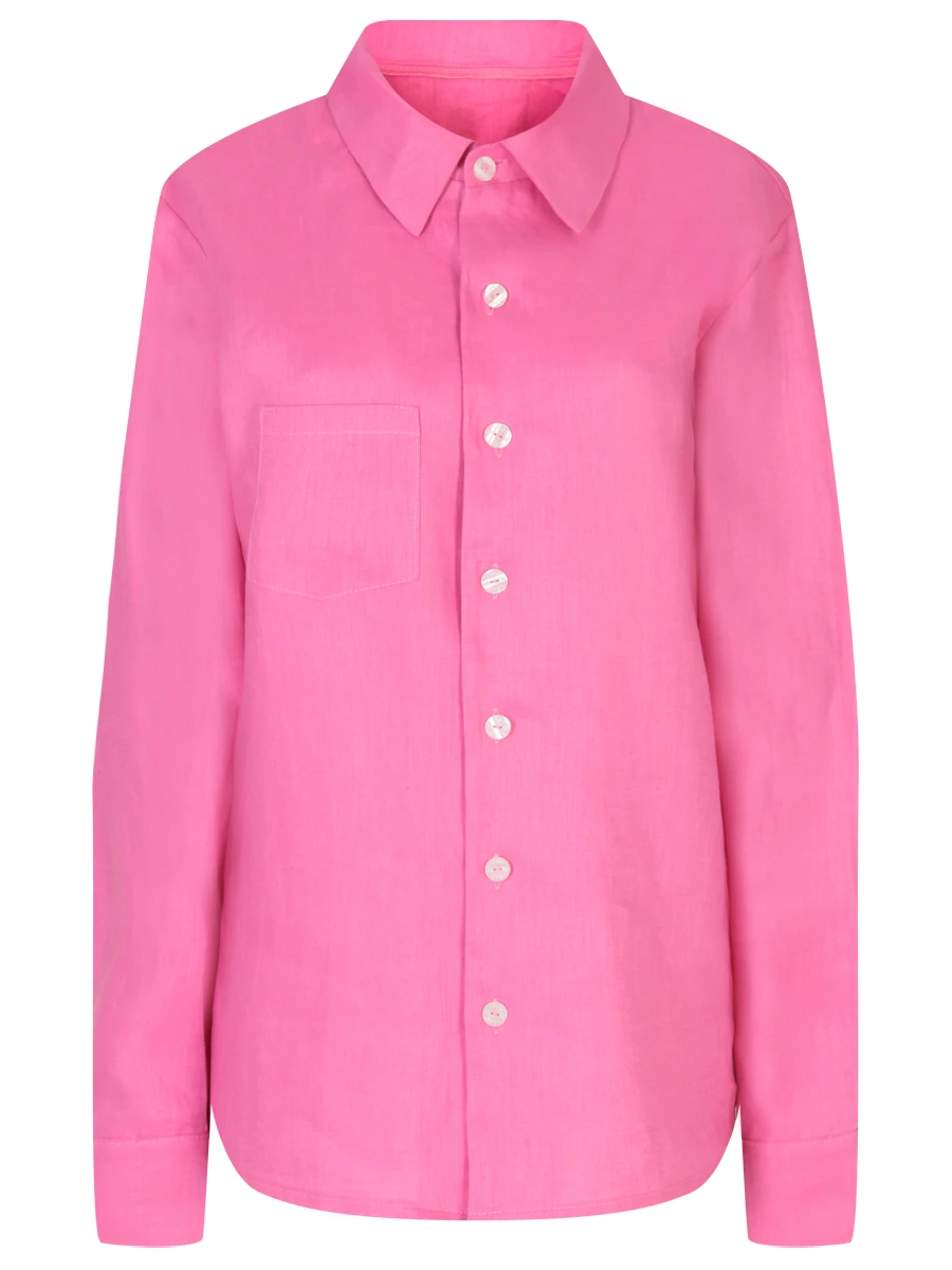 Рубашка льняная LEAH C034, размер 42, цвет розовый - фото 1