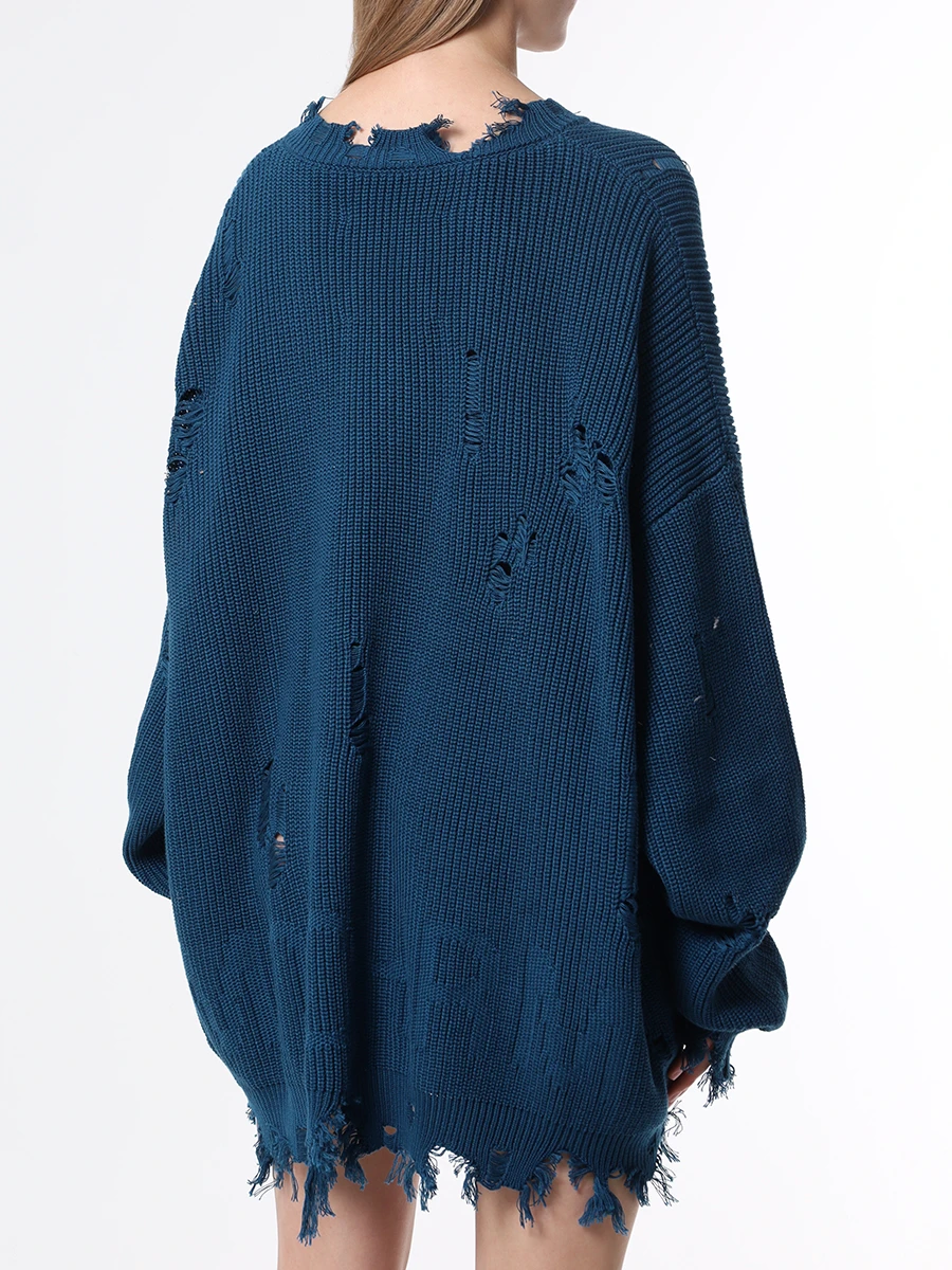 Пуловер хлопковый MONOCHROME SWEATER V-NECK GIPSY INDIGO, размер Один размер, цвет синий - фото 6