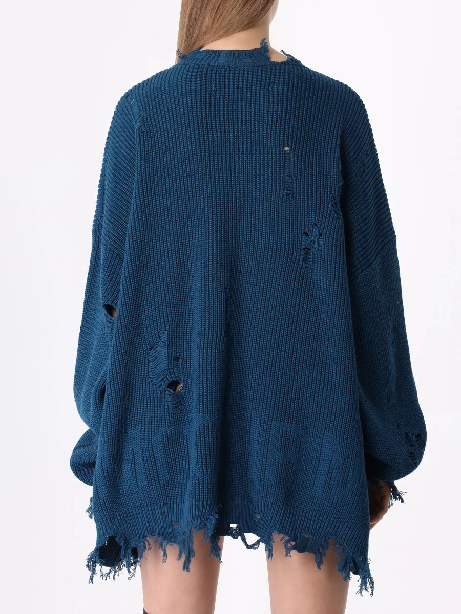 Пуловер хлопковый MONOCHROME SWEATER V-NECK GIPSY INDIGO, размер Один размер, цвет синий - фото 5
