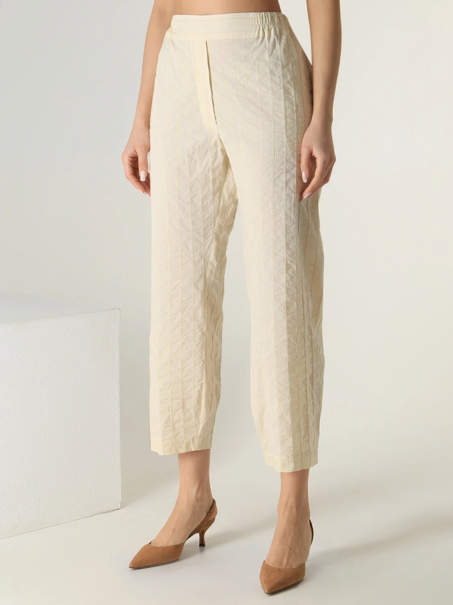Брюки хлопковые GENTRYPORTOFINO D335RT G0027 Бежевый  Фото 4