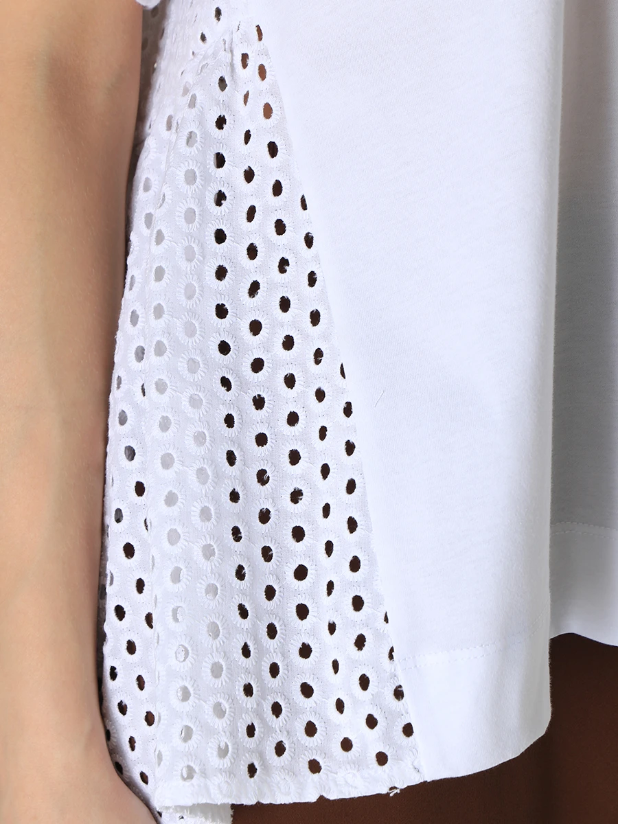 Блуза хлопковая MEIMEIJ M3EG10 791, размер 42, цвет белый - фото 5