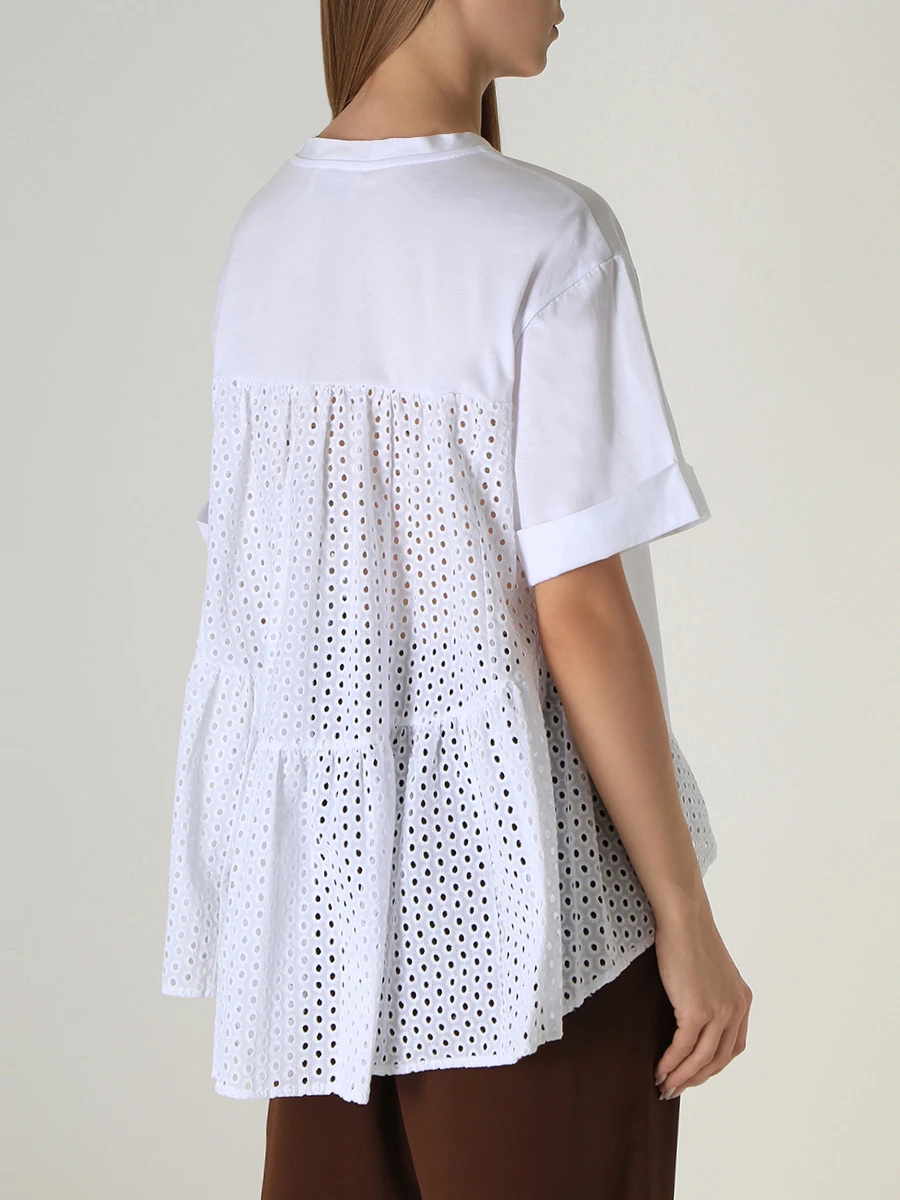 Блуза хлопковая MEIMEIJ M3EG10 791, размер 42, цвет белый - фото 3