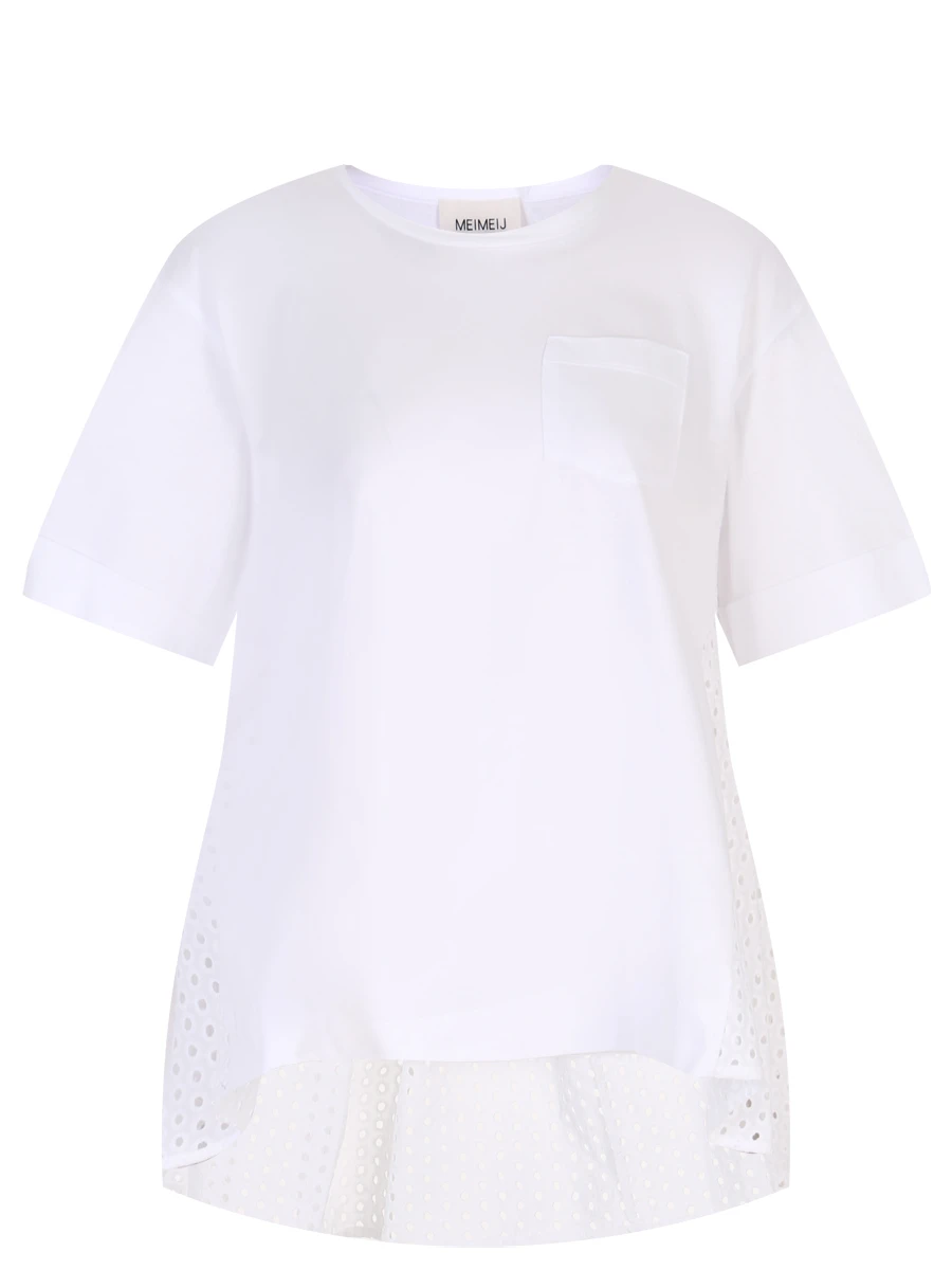 Блуза хлопковая MEIMEIJ M3EG10 791, размер 42, цвет белый - фото 1