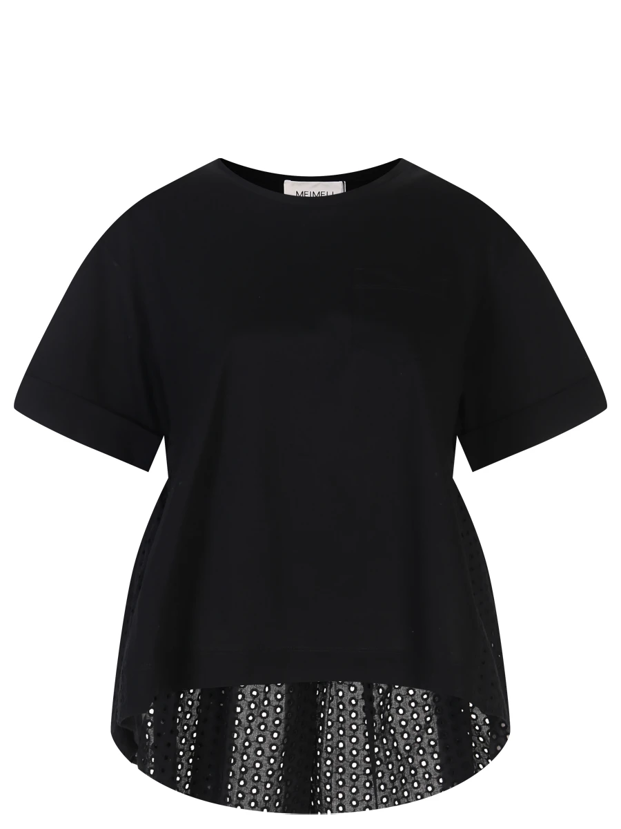 Блуза хлопковая MEIMEIJ M3EG10 100, размер 44, цвет черный - фото 1