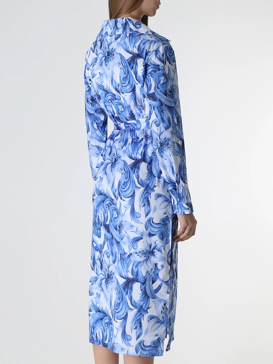 Платье-рубашка из вискозы EMPIRE OF SUMMER 5087 Лилия, размер 40, цвет голубой - фото 3