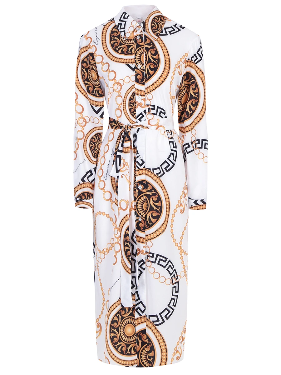 Платье-рубашка из вискозы EMPIRE OF SUMMER 5095 Компас, размер 40, цвет белый - фото 1