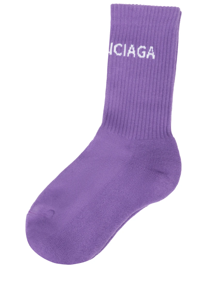 Носки хлопковые BALENCIAGA 540615372B4 5277, размер 36, цвет фиолетовый
