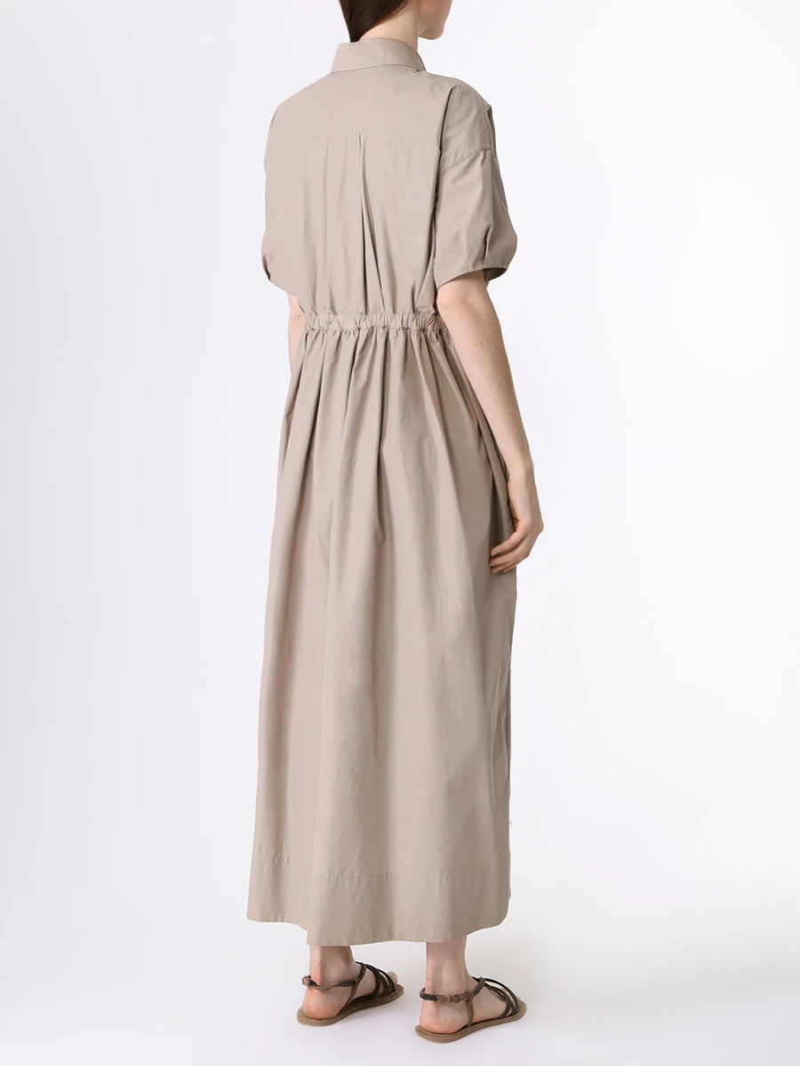 Платье однотонное BRUNELLO CUCINELLI ML183A5055 C8695 Бежевый  Фото 3