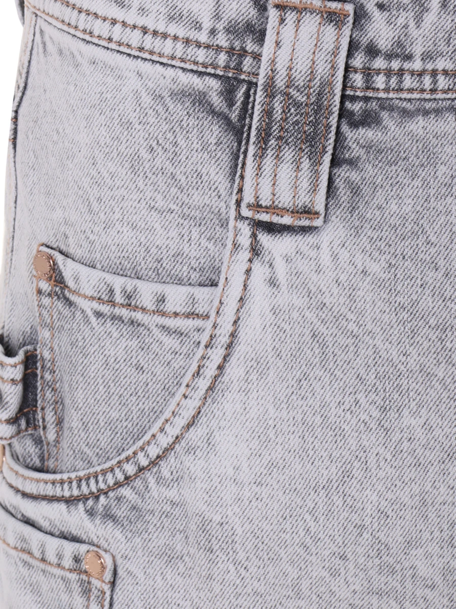 Бермуды джинсовые BRUNELLO CUCINELLI MA095P5833 C7819, размер 42, цвет серый - фото 3