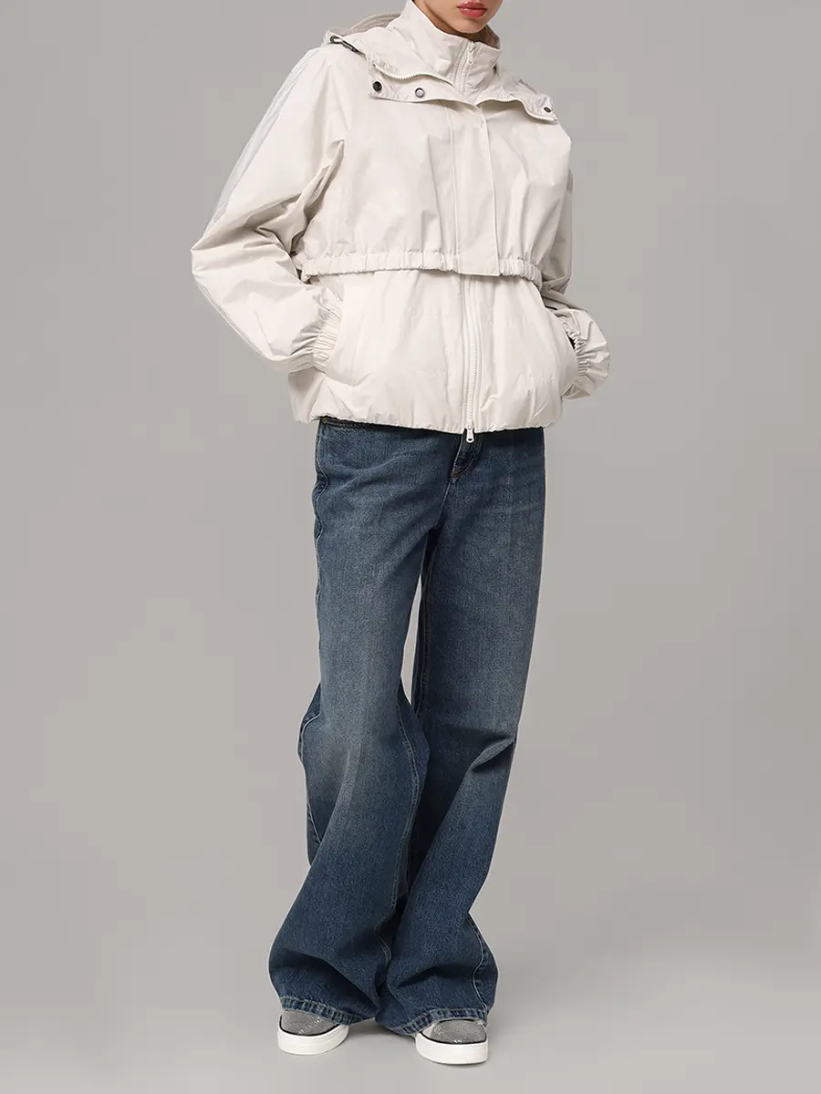Куртка однотонная BRUNELLO CUCINELLI MB5742948 C1709 Кремовый  Фото 2