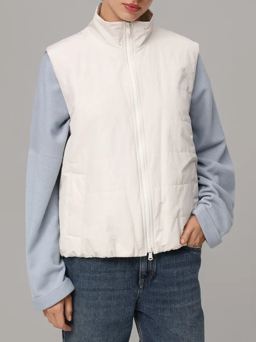 Куртка однотонная BRUNELLO CUCINELLI MB5742948 C1709 Кремовый  Фото 6
