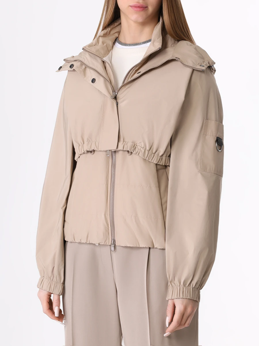 Куртка однотонная BRUNELLO CUCINELLI MB5742948 C8634 Бежевый  Фото 4