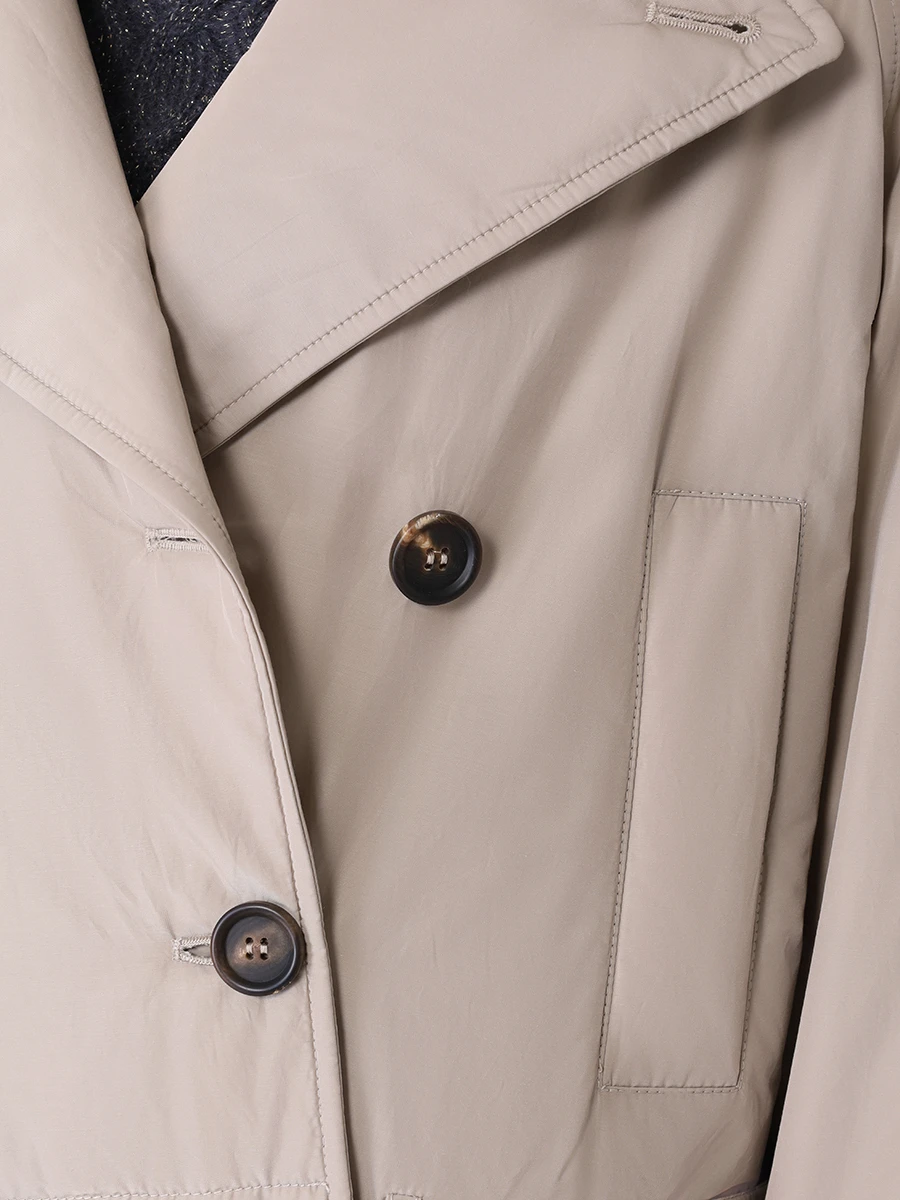 Куртка однотонная BRUNELLO CUCINELLI MB5742944 C8695 Бежевый  Фото 5