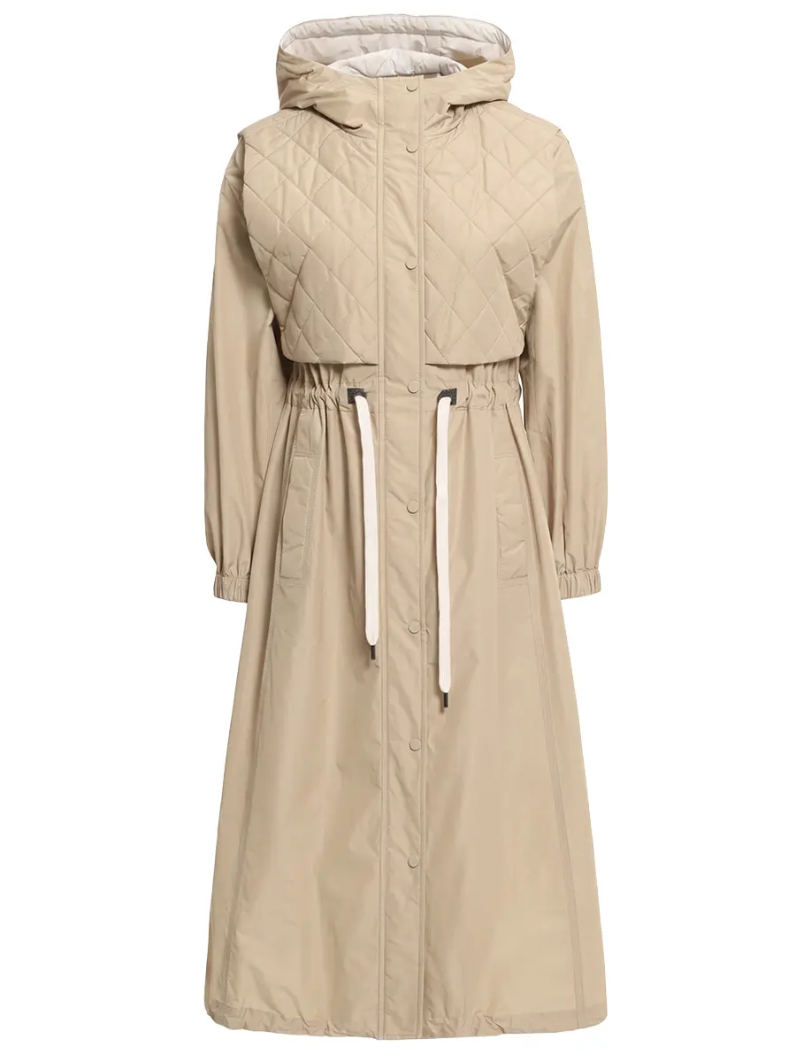 Плащ однотонный BRUNELLO CUCINELLI MB5749519 C8634 Бежевый 