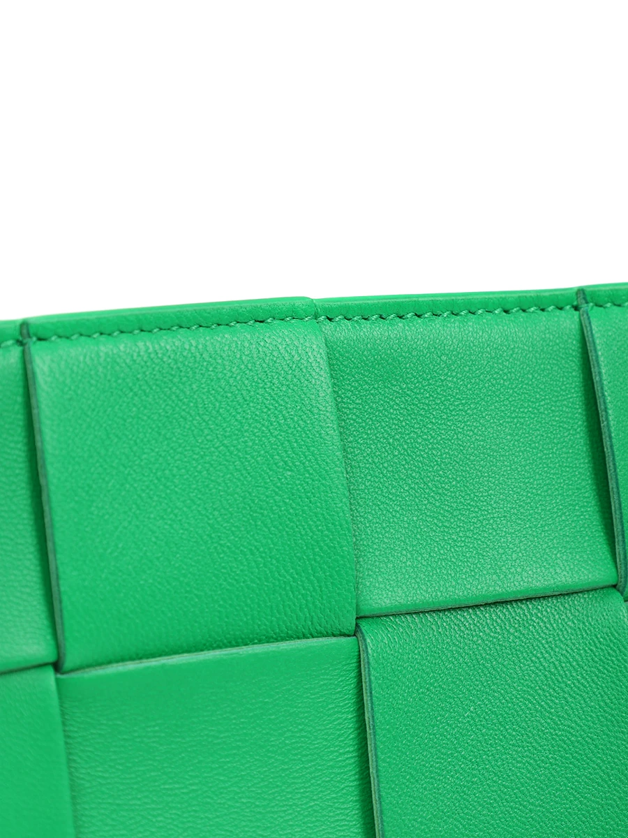 Сумка кожаная Cassette Pouch BOTTEGA VENETA 730543VCQC4 3722 Зеленый  Фото 5