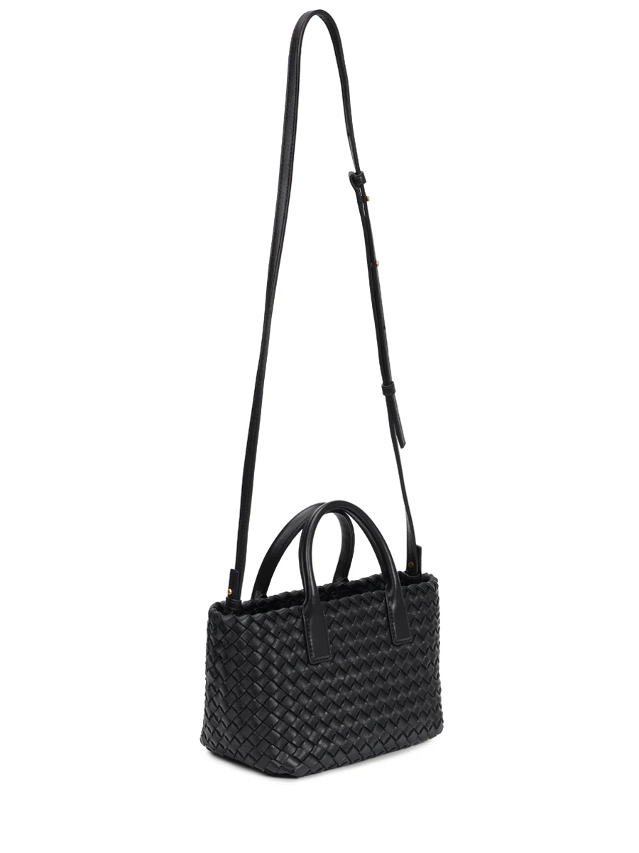 Сумка кожаная Mini Cabat BOTTEGA VENETA 709464V1OW1 8425 Черный  Фото 3