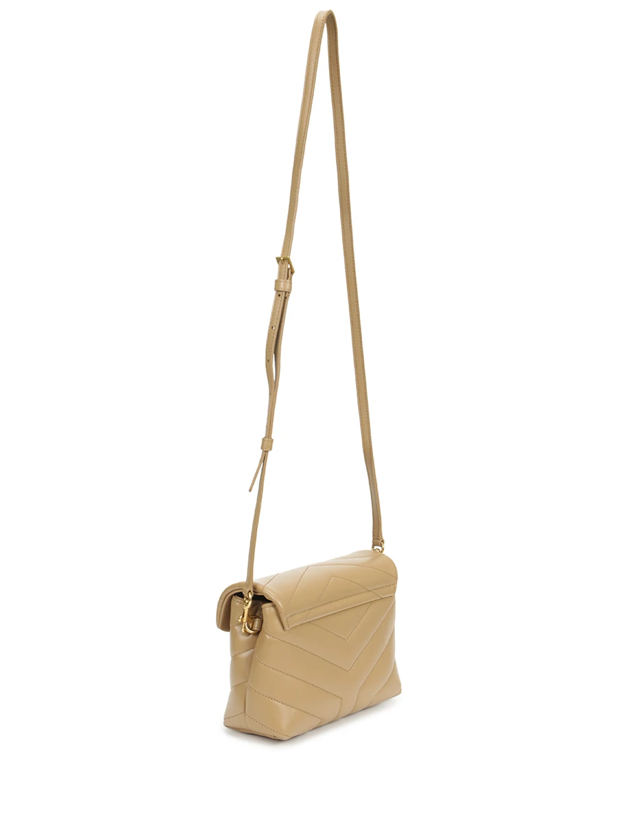 Сумка кожаная Monogram SAINT LAURENT 678401 DV707 2357 Бежевый  Фото 3