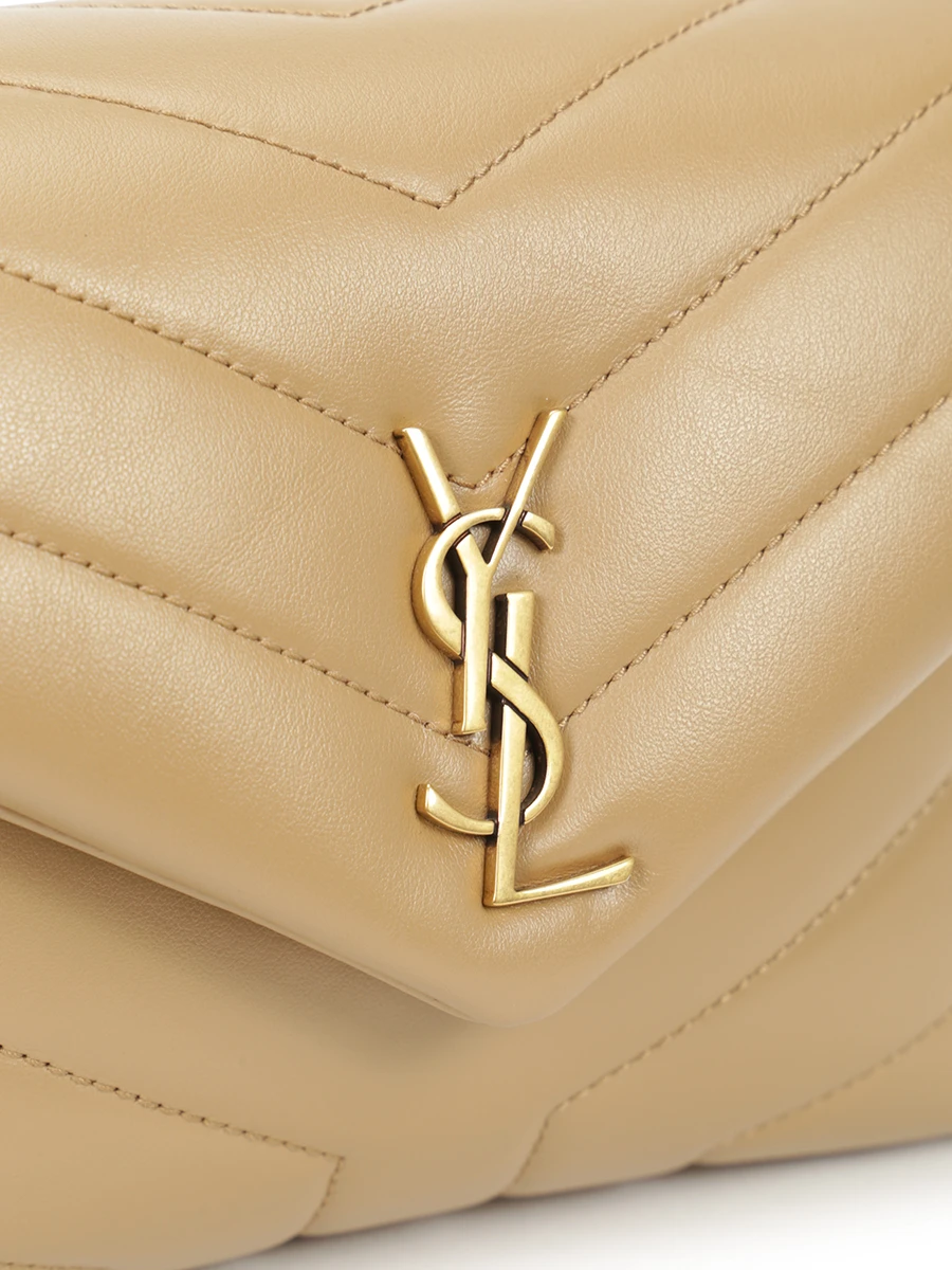 Сумка кожаная Monogram SAINT LAURENT 678401 DV707 2357 Бежевый  Фото 5
