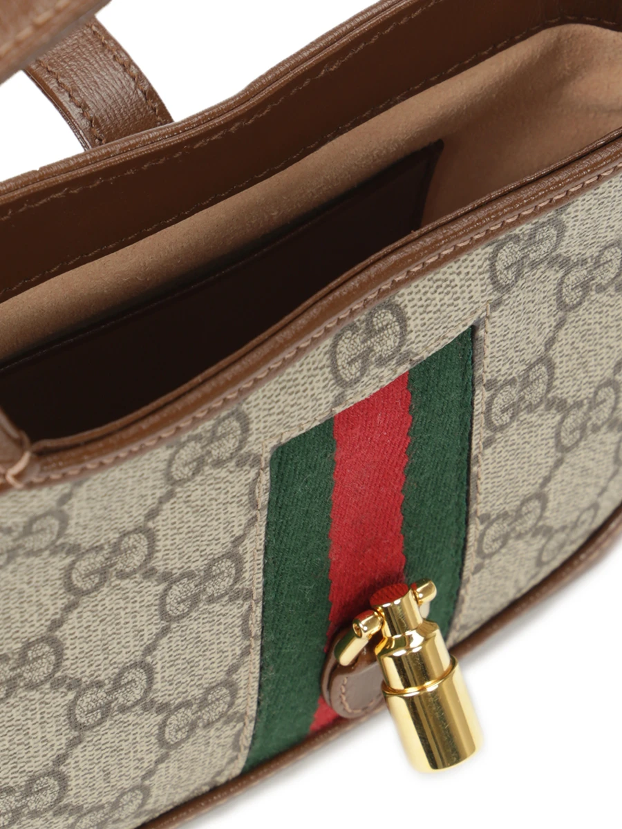 Сумка комбинированная Jackie 1961 GUCCI 637092HUHHG 8565 Коричневый  Фото 4