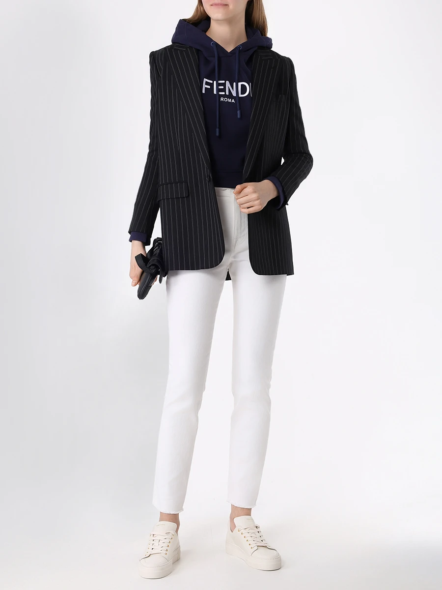 Худи хлопковое FENDI FS7516ALCB F1IHG Синий  Фото 2