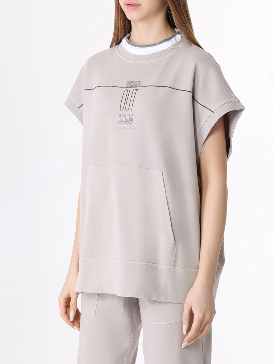 Костюм хлопковый BRUNELLO CUCINELLI MD869B1130/MD869B1067 C8728 Серый Серый  Фото 5